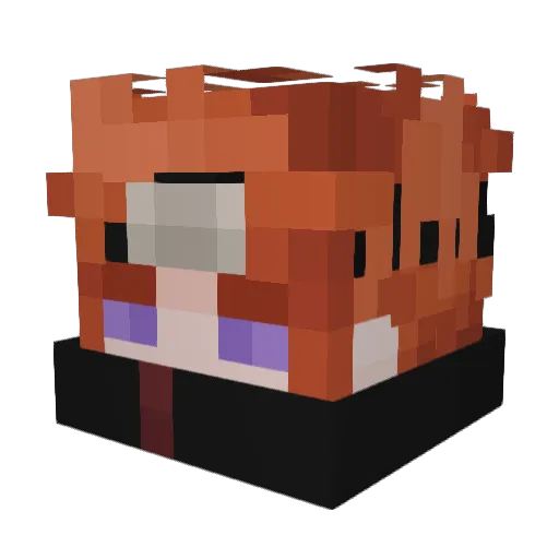 newaccLoviubaby Minecraft avatar head, 3D render