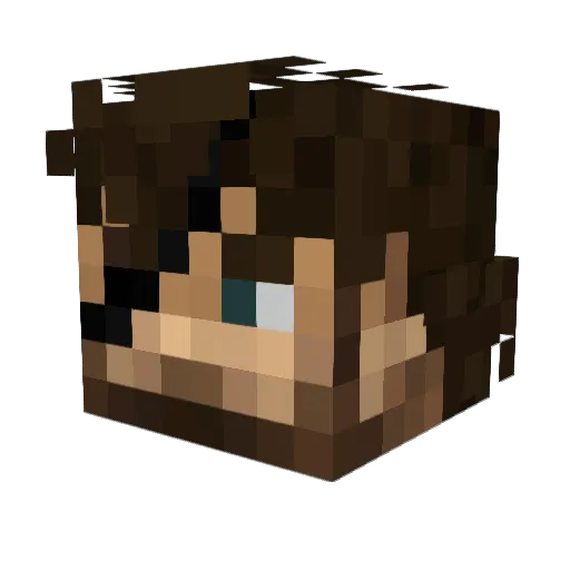 newawc Minecraft avatar head, 3D render