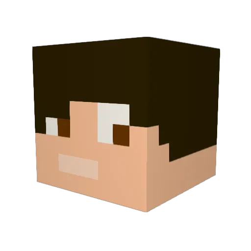 newchild Minecraft avatar head, 3D render
