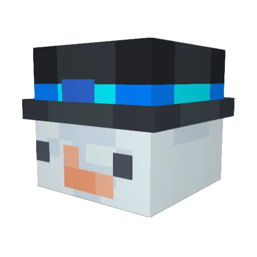 newcopo Minecraft avatar head, 3D render