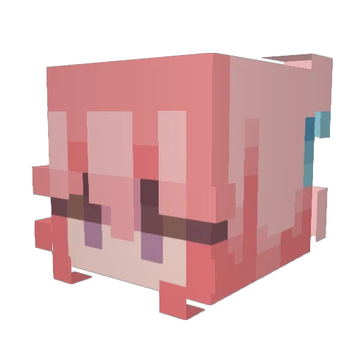 newdani Minecraft avatar head, 3D render