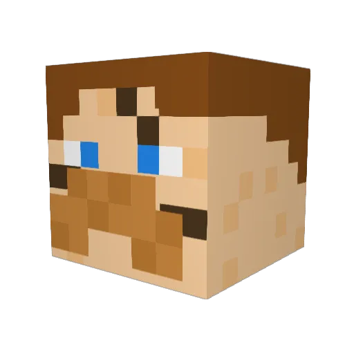 newguye Minecraft avatar head, 3D render