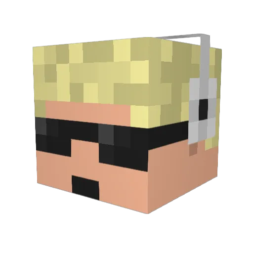 newkingdom Minecraft avatar head, 3D render