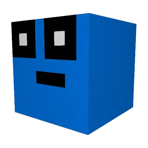 newman18 Minecraft avatar head, 3D render