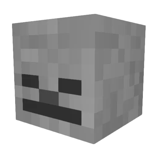 newomine Minecraft avatar head, 3D render