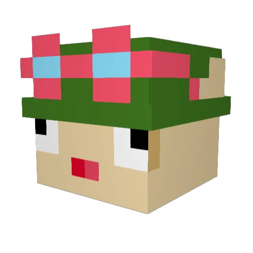 newred23 Minecraft avatar head, 3D render