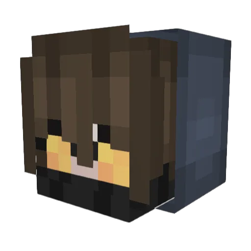 newt_fruit Minecraft avatar head, 3D render