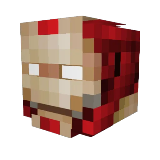 newwworld4K Minecraft avatar head, 3D render