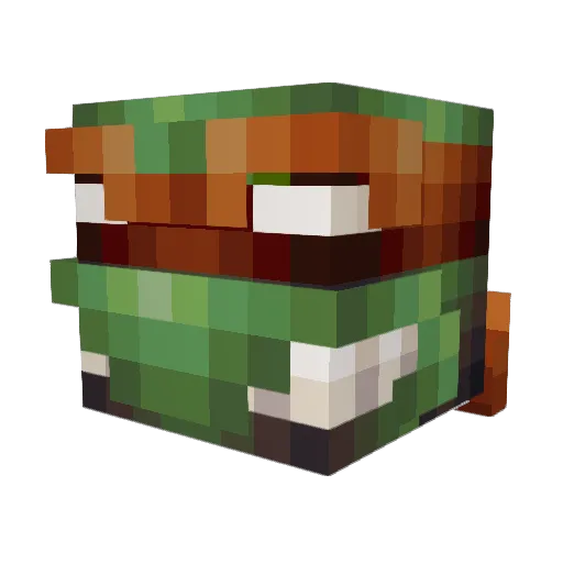 newyins Minecraft avatar head, 3D render