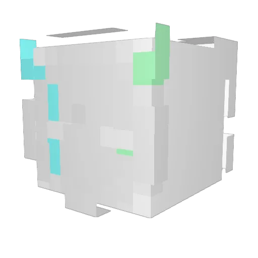nex_en Minecraft avatar head, 3D render