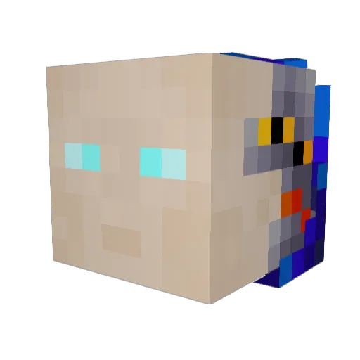 nexcreepertwin Minecraft avatar head, 3D render