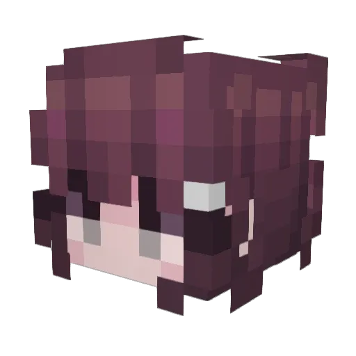nexoneko Minecraft avatar head, 3D render