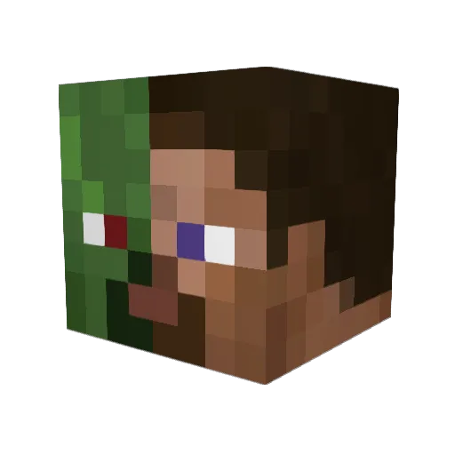 nexoqy Minecraft avatar head, 3D render