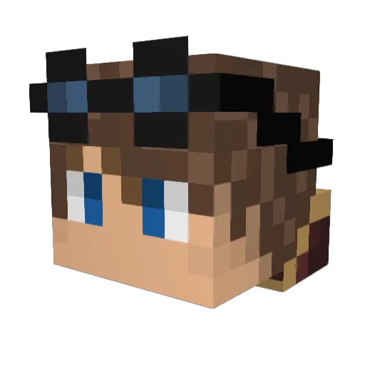 next2205 Minecraft avatar head, 3D render