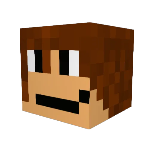 neymat Minecraft avatar head, 3D render