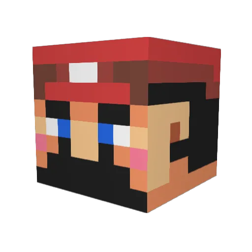 nezbo Minecraft avatar head, 3D render