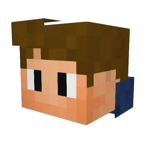 nezl0 Minecraft avatar head, 3D render