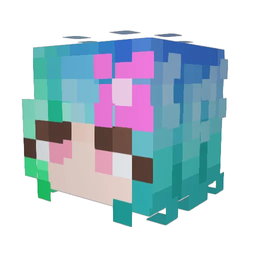 nezly Minecraft avatar head, 3D render
