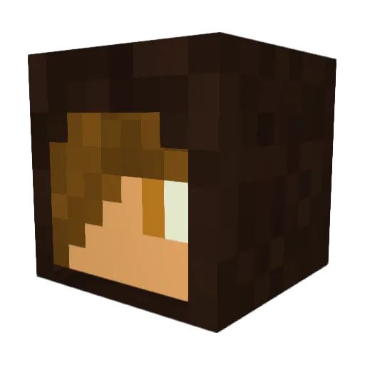 nezutyu Minecraft avatar head, 3D render