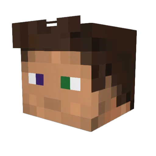 nezzbuff Minecraft avatar head, 3D render