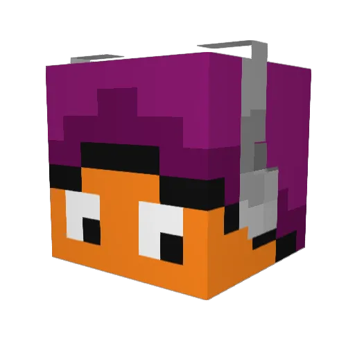 nezzoo Minecraft avatar head, 3D render