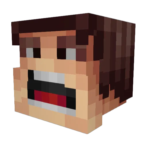 nfa10101 Minecraft avatar head, 3D render