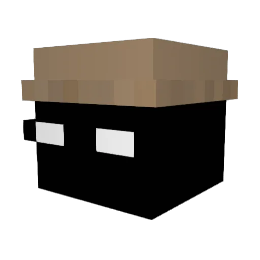 nfald Minecraft avatar head, 3D render
