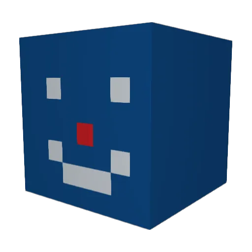 nfcd Minecraft avatar head, 3D render