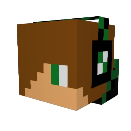 nfl01 Minecraft avatar head, 3D render