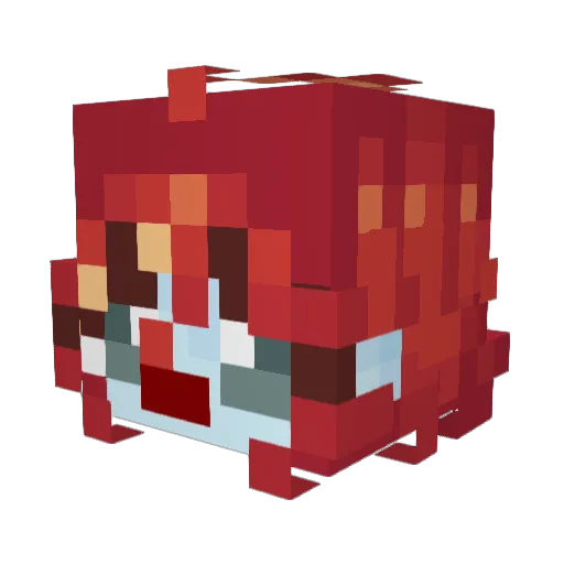 nfp0 Minecraft avatar head, 3D render