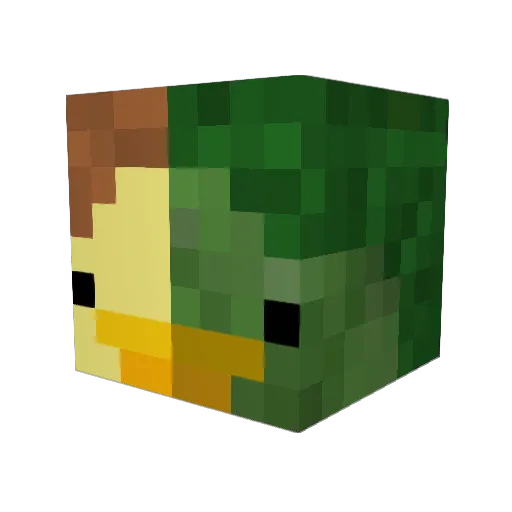 nftg Minecraft avatar head, 3D render
