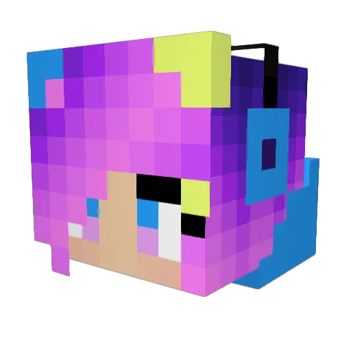nganga Minecraft avatar head, 3D render