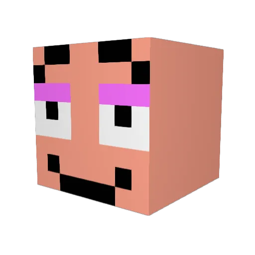 ngc310 Minecraft avatar head, 3D render