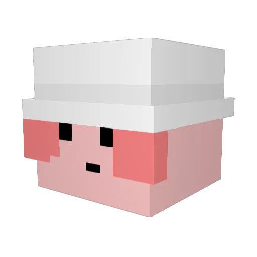 ngck Minecraft avatar head, 3D render