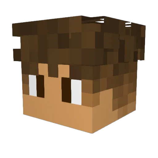 ngdayoungan Minecraft avatar head, 3D render