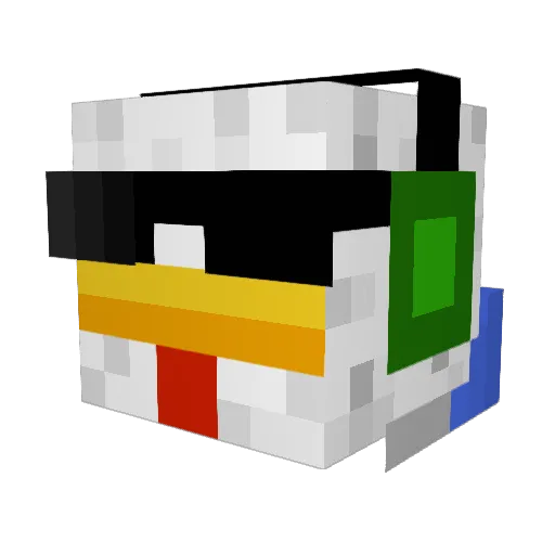 ngentz Minecraft avatar head, 3D render