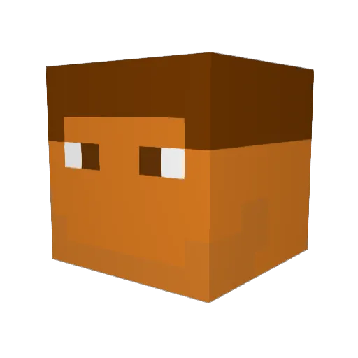 ngget Minecraft avatar head, 3D render