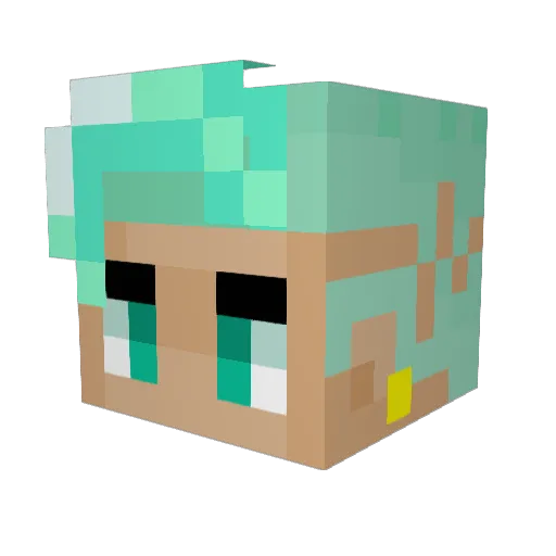 ngjitsing Minecraft avatar head, 3D render