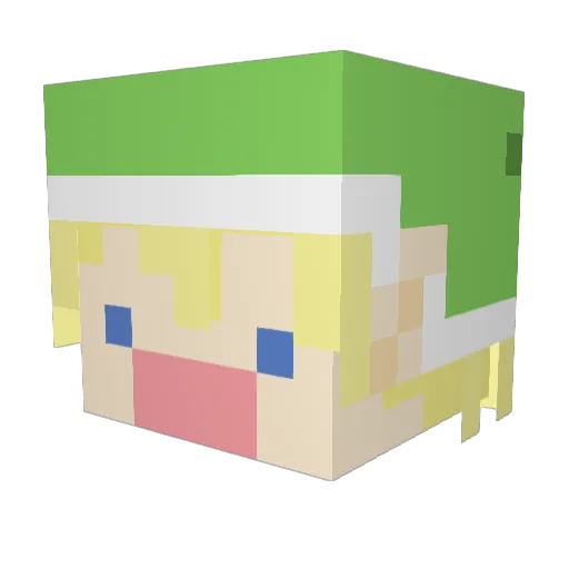 ngtmjmj Minecraft avatar head, 3D render