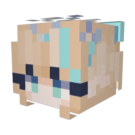 nguyensuwu Minecraft avatar head, 3D render
