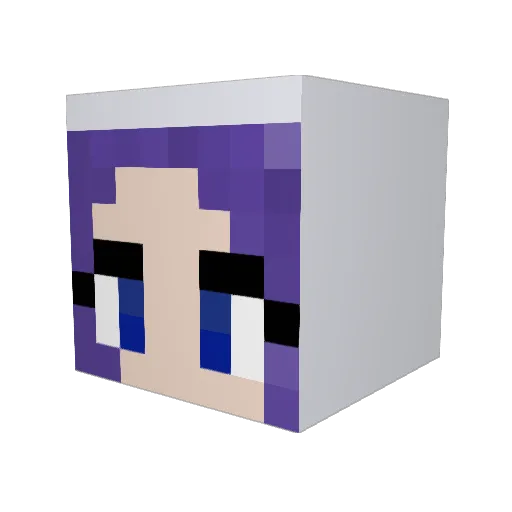 ngx17 Minecraft avatar head, 3D render