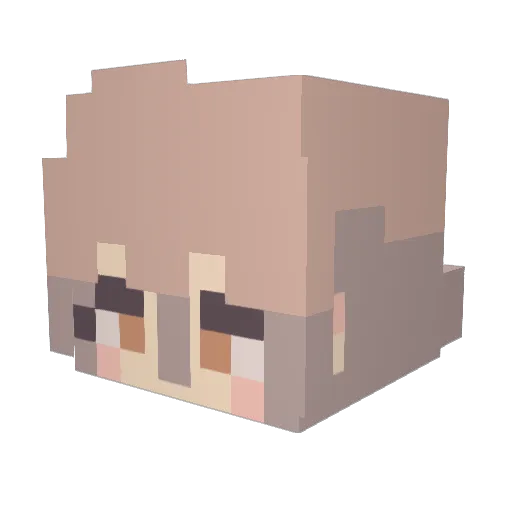 nh_0j Minecraft avatar head, 3D render