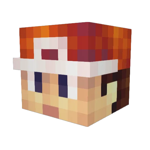 nhao1 Minecraft avatar head, 3D render