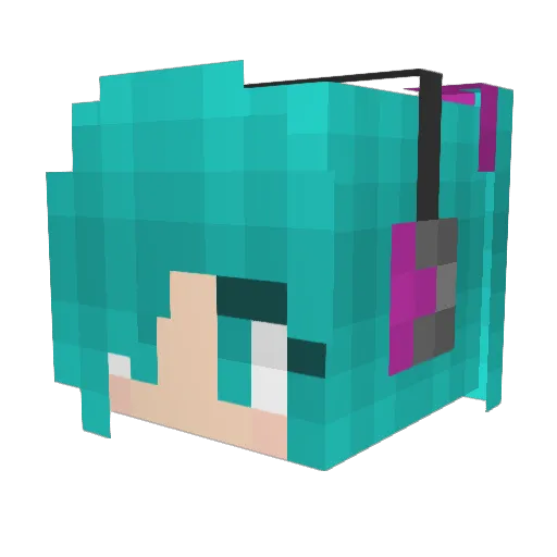 nhh16 Minecraft avatar head, 3D render