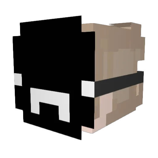 nhi_13 Minecraft avatar head, 3D render