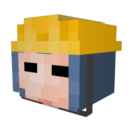 nhm3362 Minecraft avatar head, 3D render