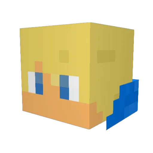 nhudack Minecraft avatar head, 3D render