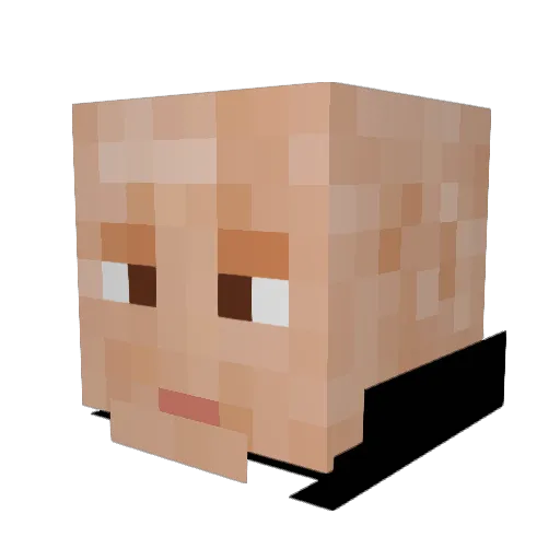 nhuynh Minecraft avatar head, 3D render