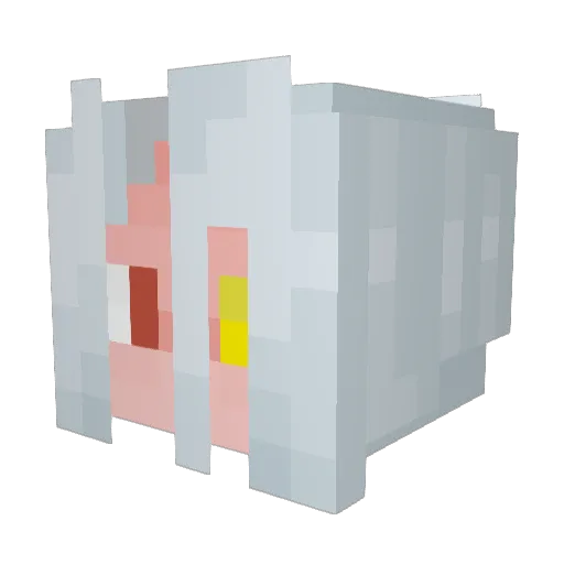 niL28 Minecraft avatar head, 3D render