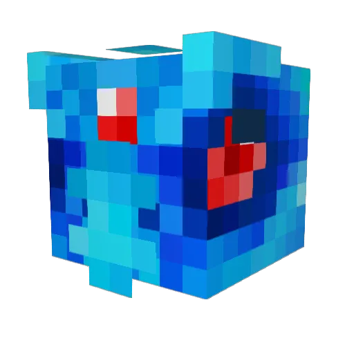 niafen Minecraft avatar head, 3D render